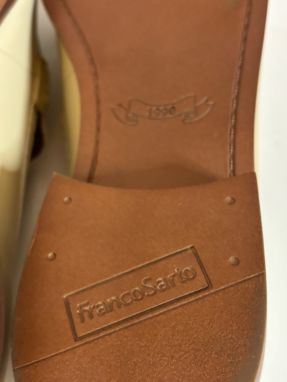 Franco Sarto Cream and White Tassel Loafers - Picture 9 of 9